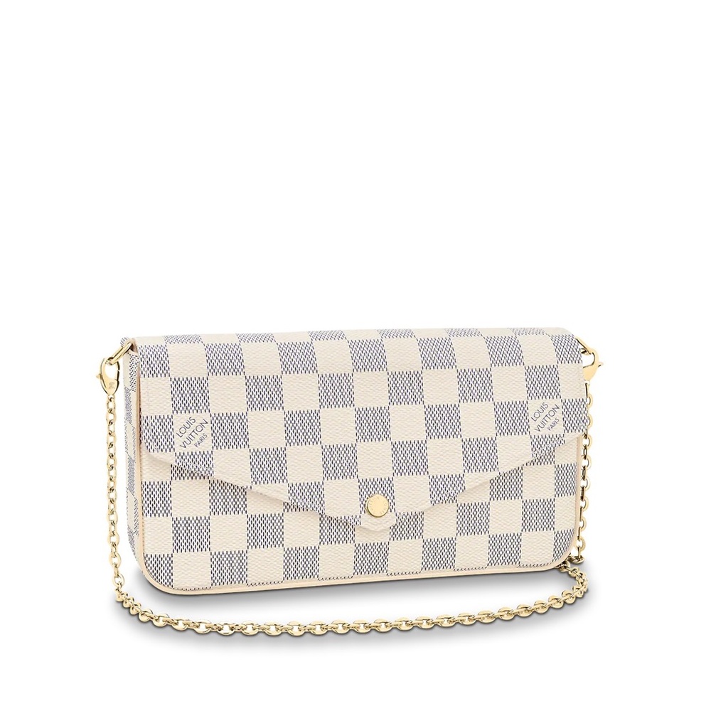BRAND NEW IN BOX FÉLICIE POCHETTE DAMIER AZUR